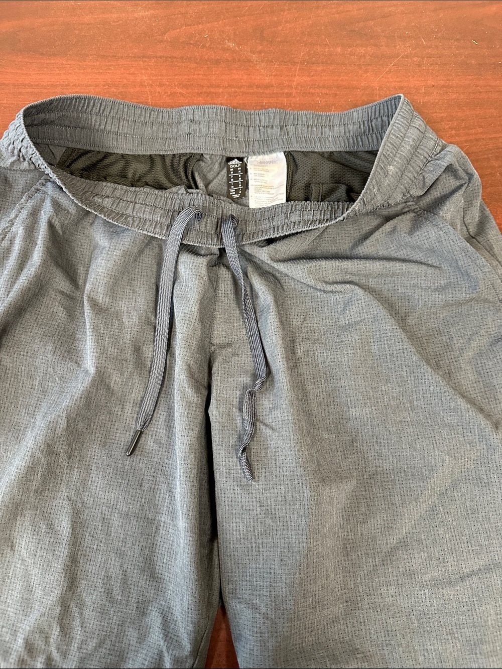 adidas Men's Heather Gray Athletic Drawstring Shorts